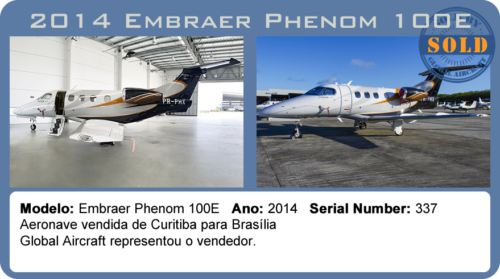 2014 Embraer Phenom 100E vendido pela Global Aircraft.